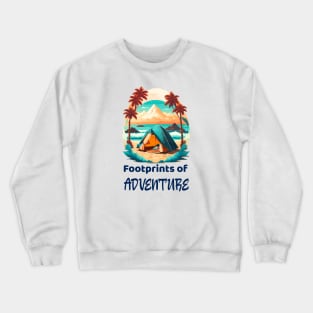 wild camping, adventurer, adventure hiking, design v17 Crewneck Sweatshirt